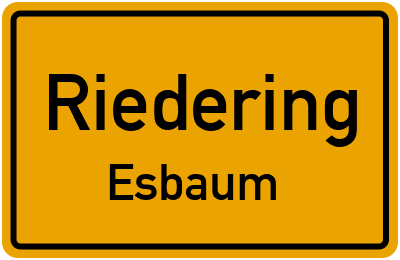 Straßenverzeichnis Riedering Esbaum