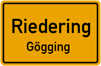 Straßenverzeichnis Riedering Gögging