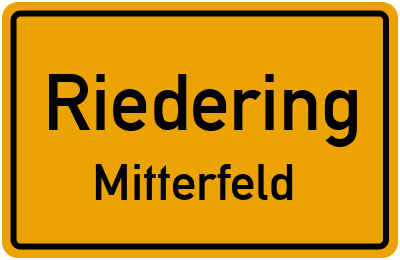 Straßenverzeichnis Riedering Mitterfeld