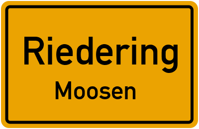 Straßenverzeichnis Riedering Moosen