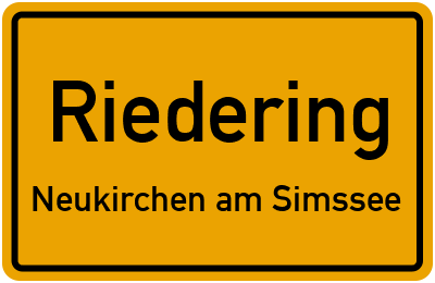 Straßenverzeichnis Riedering Neukirchen am Simssee