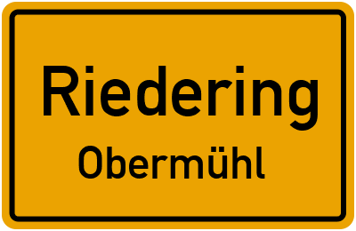 Straßenverzeichnis Riedering Obermühl