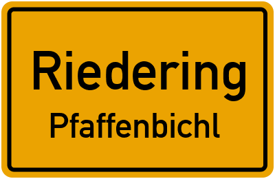 Straßenverzeichnis Riedering Pfaffenbichl