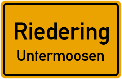 Straßenverzeichnis Riedering Untermoosen