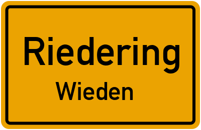 Straßenverzeichnis Riedering Wieden
