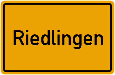 Ortsschild von Riedlingen in Baden-Württemberg