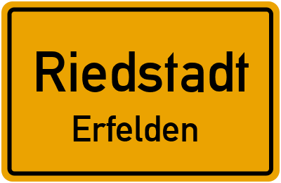 Ortsschild Riedstadt Erfelden