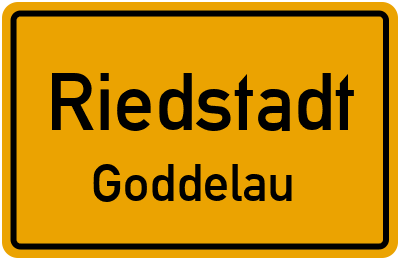 Ortsschild Riedstadt Goddelau