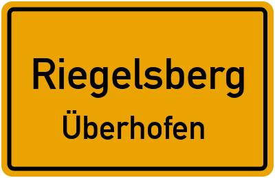 Straßenverzeichnis Riegelsberg Überhofen