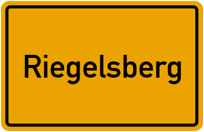 Ortsschild von Riegelsberg in Saarland