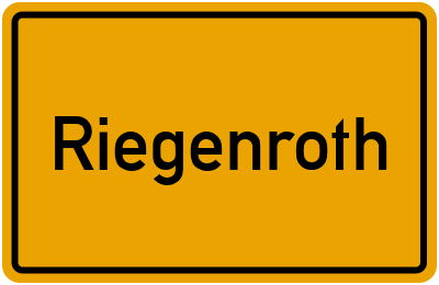 Ortsschild von Gemeinde Riegenroth in Rheinland-Pfalz