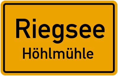 Straßenverzeichnis Riegsee Höhlmühle
