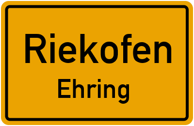 Straßenverzeichnis Riekofen Ehring