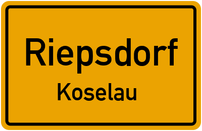 Straßenverzeichnis Riepsdorf Koselau