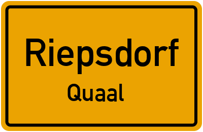 Straßenverzeichnis Riepsdorf Quaal