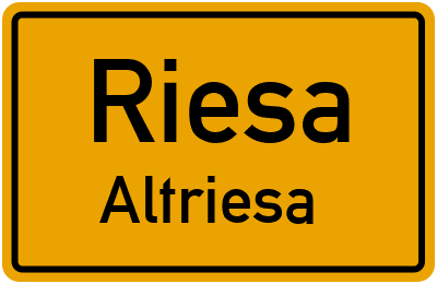 Straßenverzeichnis Riesa Altriesa