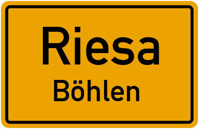 Straßenverzeichnis Riesa Böhlen