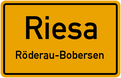 Straßenverzeichnis Riesa Röderau-Bobersen