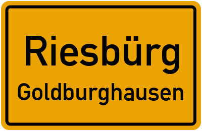 Ortsschild Riesbürg Goldburghausen