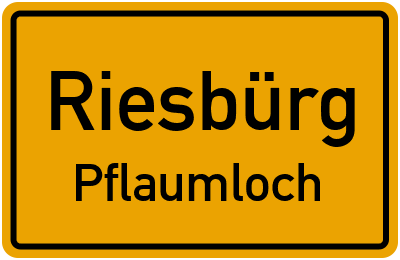 Straßenverzeichnis Riesbürg Pflaumloch