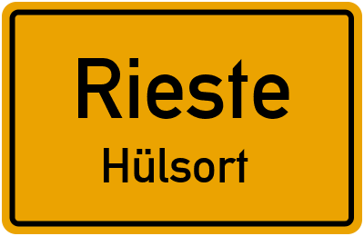 Straßenverzeichnis Rieste Hülsort