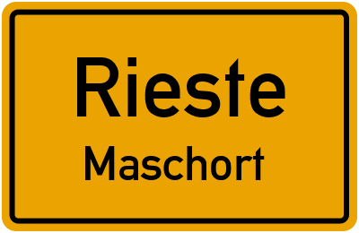 Straßenverzeichnis Rieste Maschort