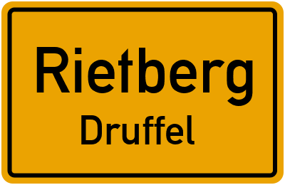Ortsschild Rietberg Druffel