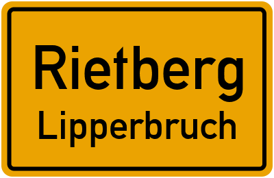 Straßenverzeichnis Rietberg Lipperbruch