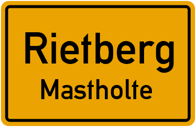 Ortsschild Rietberg Mastholte