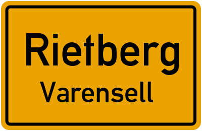 Ortsschild Rietberg Varensell