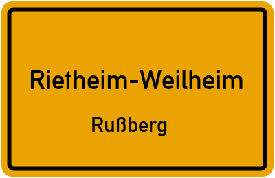 Straßenverzeichnis Rietheim-Weilheim Rußberg
