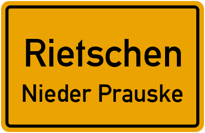 Straßenverzeichnis Rietschen Nieder Prauske