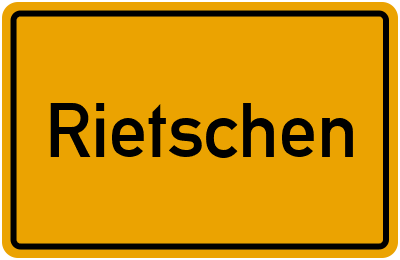 Ortsschild von Gemeinde Rietschen in Sachsen