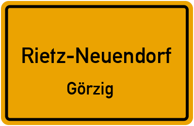 Straßenverzeichnis Rietz-Neuendorf Görzig