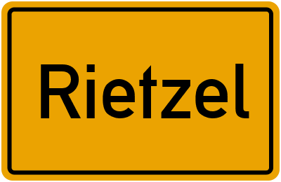 Ortsschild von Gemeinde Rietzel in Sachsen-Anhalt
