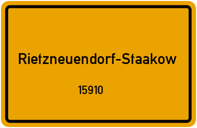 15910 Rietzneuendorf-Staakow