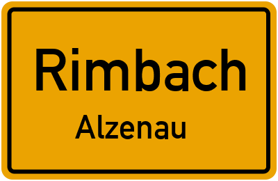 Ortsschild Rimbach Alzenau