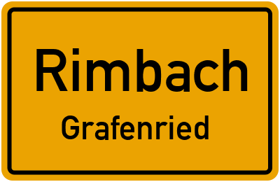 Ortsschild Rimbach Grafenried