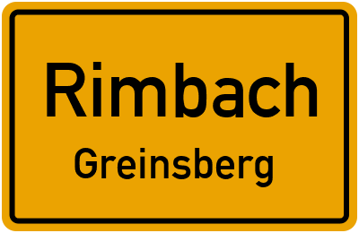 Straßenverzeichnis Rimbach Greinsberg