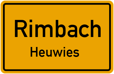 Straßenverzeichnis Rimbach Heuwies