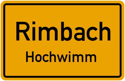 Straßenverzeichnis Rimbach Hochwimm