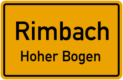 Ortsschild Rimbach Hoher Bogen