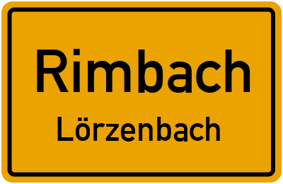 Ortsschild Rimbach Lörzenbach