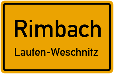 Ortsschild Rimbach Lauten-Weschnitz