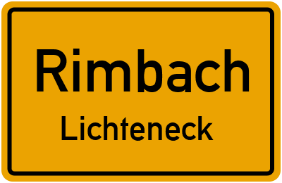 Ortsschild Rimbach Lichteneck