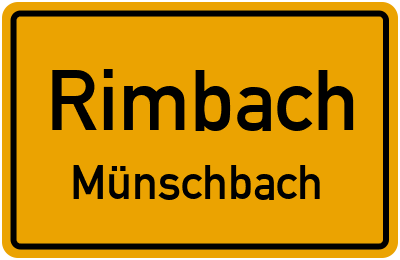Ortsschild Rimbach Münschbach