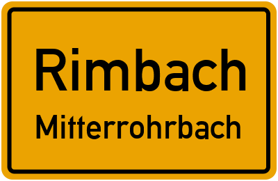 Straßenverzeichnis Rimbach Mitterrohrbach