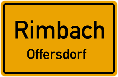 Ortsschild Rimbach Offersdorf