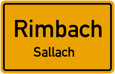 Straßenverzeichnis Rimbach Sallach