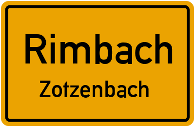 Straßenverzeichnis Rimbach Zotzenbach